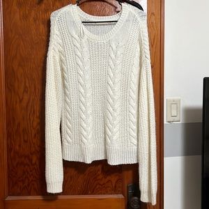 Size Medium Cream Cable Knit Sweater